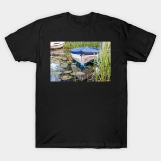 Moored row boat on the Norfolk Broads T-Shirt